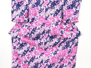 桜に牡丹模様浴衣